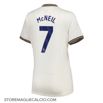 Everton Dwight McNeil #7 Maglia Gara Terza Repliche 2024-25 Donna Maniche Corte